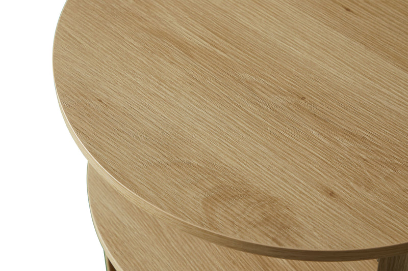 Juniper 20\" Modern End Table – Natural Oak
