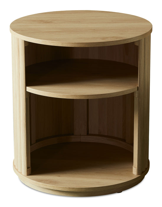 Juniper 20\" Modern End Table – Natural Oak