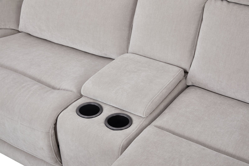 Shaquille O’Neal Home Legacy 6-Piece Right-Facing Power Reclining Sectional with Shaq-o-pedic Comfort - Grey 