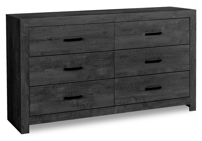 Soren Bedroom 6-Drawer Dresser, 59\"W x 33\"H - Graphite Grey
