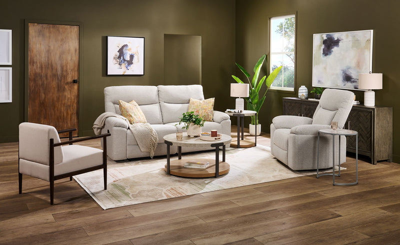 Spencer 80.9\" Chenille Fabric Manual Reclining Sofa - Grey