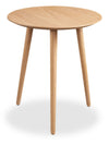 Viola 20\" Modern Round End Table – Natural Oak