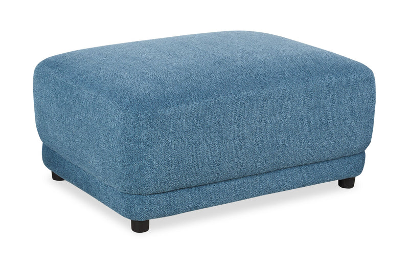 Voyage Modular 6-Piece Left-Facing Fabric Sectional with Console and Ottoman – Blue