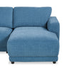 Voyage Modular 4-Piece U-Shaped Fabric Sectional with Removable Back Cushions – Blue | Sofa sectionnel modulaire en forme de U Voyage 4 pièces en tissu avec coussins de dossier amovibles - bleu