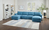Voyage Modular 4-Piece U-Shaped Fabric Sectional with Removable Back Cushions – Blue | Sofa sectionnel modulaire en forme de U Voyage 4 pièces en tissu avec coussins de dossier amovibles - bleu