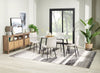 Arlo 5pc Dining Set with Table & 4 Grey Chairs, Sintered Stone & Metal, 55"W - Grey/Black | Ensemble de salle à manger Arlo 5 pièces en pierre frittée et métal avec table de 55 po (L) et 4 chaises grises - gris et noir