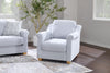 Finesse 37" Contemporary Chenille Fabric Chair - Heather Grey  | Fauteuil contemporain Finesse de 37 po en tissu de chenille - gris chiné