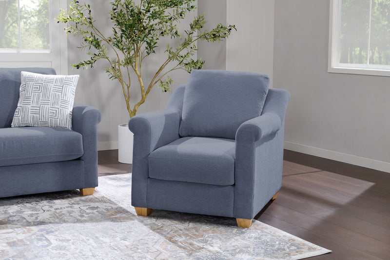 Finesse 37\" Contemporary Chenille Fabric Chair - Flint Moss
