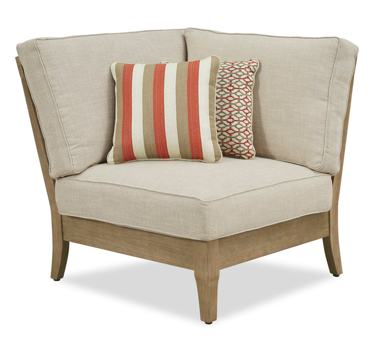 Juno 4-Piece Outdoor Patio Set with 2 Loveseats, Corner Chair & Armless Chair - Natural/Beige