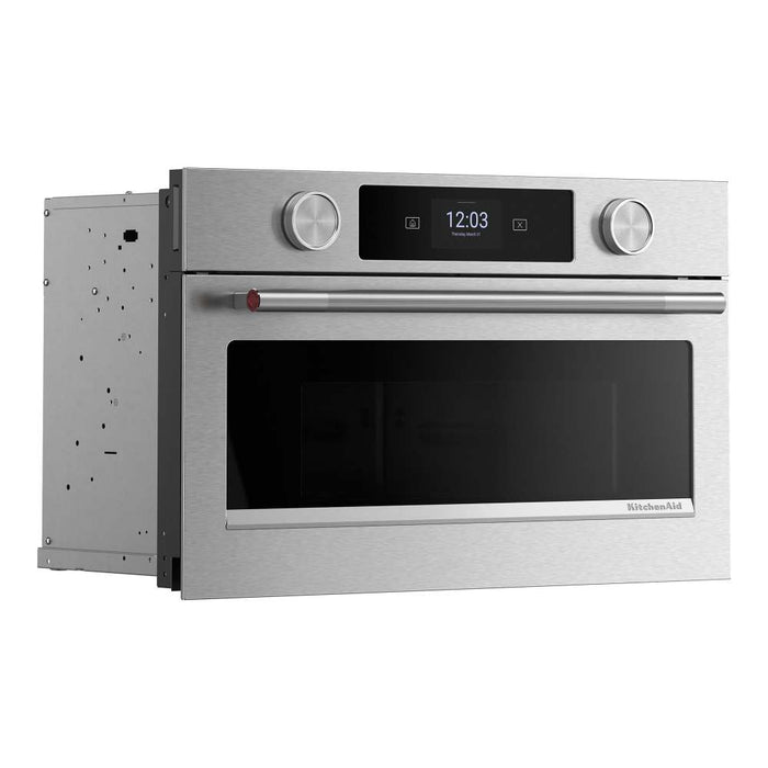 Kitchenaid 27\" Built-In Microwave Oven with Air Fry – PrintShield - KMBS727SPS