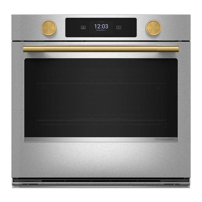 KitchenAid 30\" Smart Electric Combo Wall Oven with Cooking Camera - PrintShield Stainless - KOES930SPS