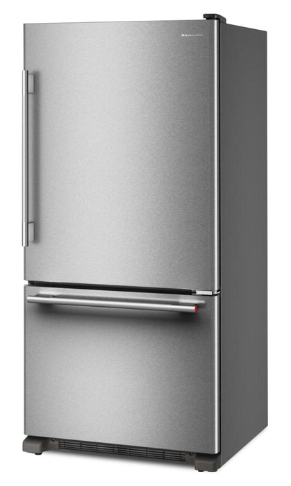 Kitchenaid 33\" 22 Cu. Ft. Bottom Mount Refrigerator – PrintShield Stainless - KRBR133SPS