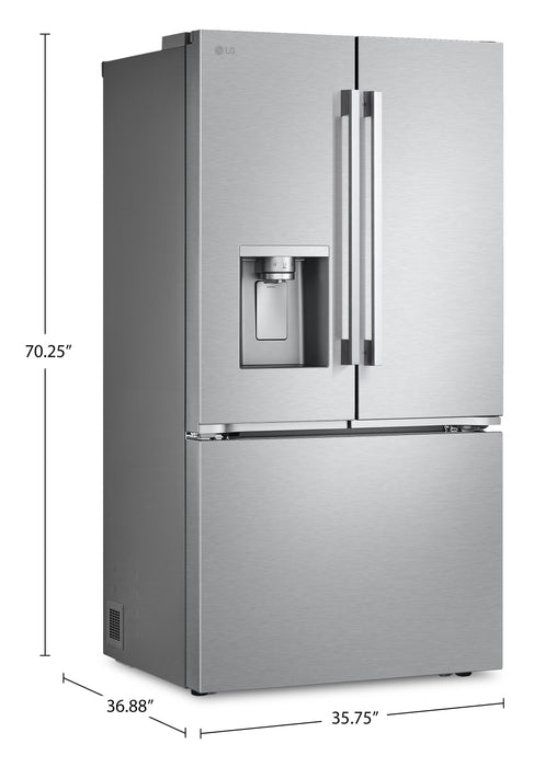LG 36\" 31 Cu. Ft. Standard-Depth MAX® French 3-Door Refrigerator - LF31WSH63S