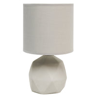 Simple Designs Geometric Concrete Table Lamp - Grey