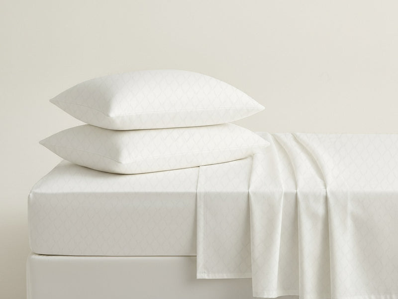 LUSOME Temperature Regulating 4-piece Cotton Split King Sheet Set – White