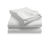 LUSOME Temperature Regulating 4-piece Cotton Split King Sheet Set – White 