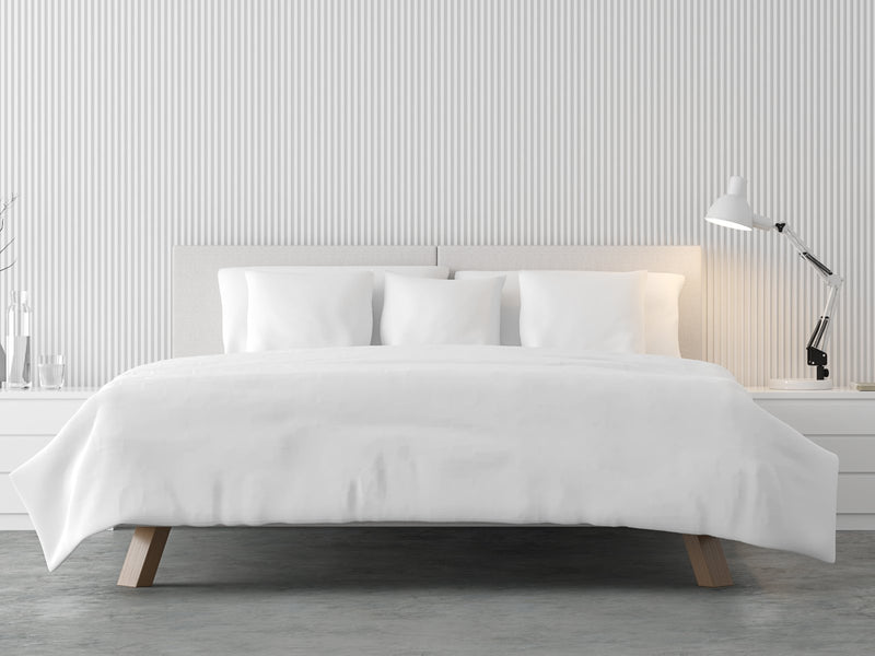 LUSOME Temperature Regulating 4-piece Cotton Split King Sheet Set – White