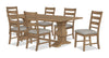 Maple 7pc Dining Set with Table and 6 Chairs, 84”W – Natural 