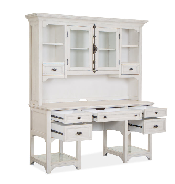 Milson 64\" Desk with Storage and Adjustable Shelves - Alabaster