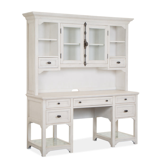 Milson 64\" Desk with Storage and Adjustable Shelves - Alabaster