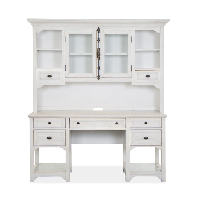 Milson 64\" Desk with Storage and Adjustable Shelves - Alabaster