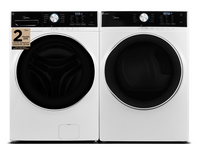 Midea 5.2 Cu. Ft. Front-Load Washer and 8 Cu. Ft. Electric Dryer - White