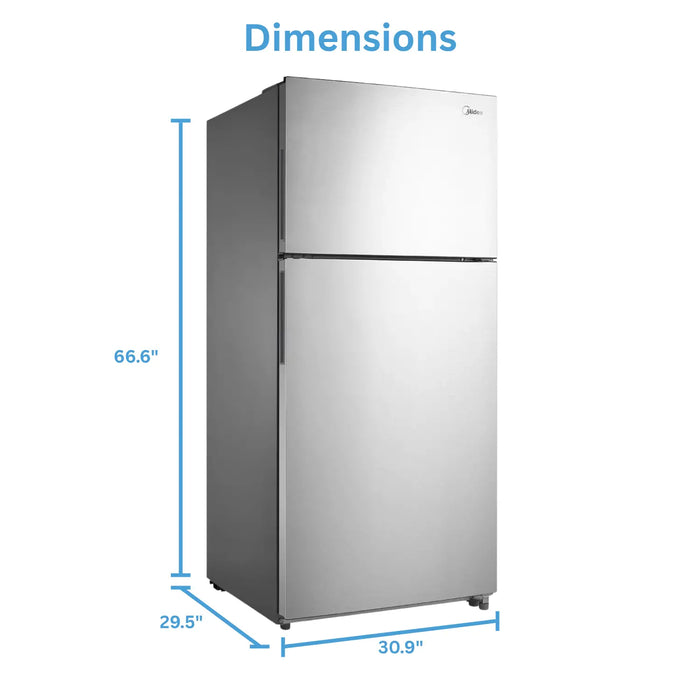 Midea 18 Cu. Ft. Top-Freezer Refrigerator - MT18DDSCR1RCM