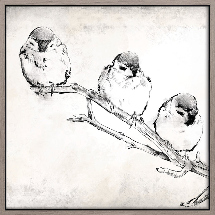 Gathering I Framed Canvas - 22\" x 22\"