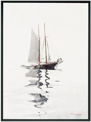 Minimal Boat Framed Acrylic Painting - 31.25