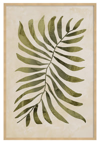 Green Botanical Framed Linen Artwork - 25.5