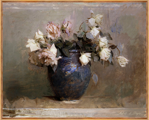 Vintage Vase Framed Linen Textured Artwork - 17" x 21"