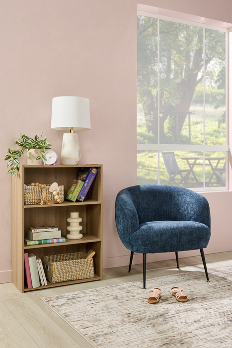 Nova 28.7\" Boucle Fabric Accent Chair - Blue