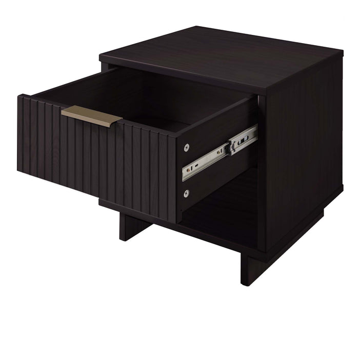 Manhattan Comfort Granville Modern Nightstand with 1 Full Extension Drawers - Sage Green