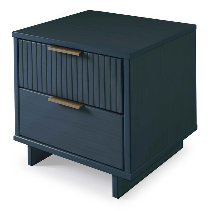 Manhattan Comfort Granville Modern Nightstand with Full Extension Drawer - Light Grey