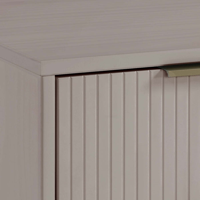 Manhattan Comfort Granville Modern Nightstand with Full Extension Drawer - Dark Grey