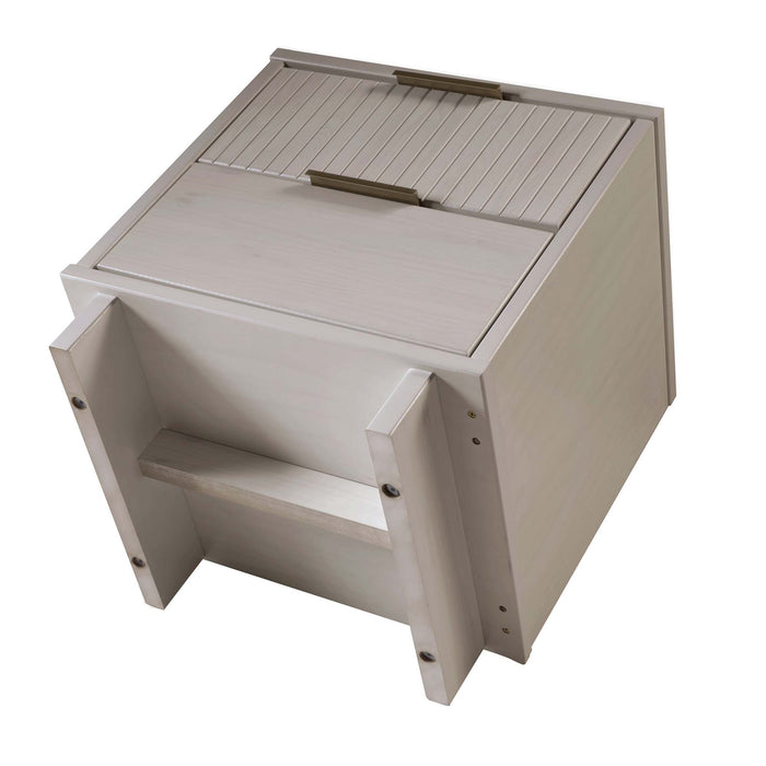 Manhattan Comfort Granville Modern Nightstand with Full Extension Drawer - Dark Grey