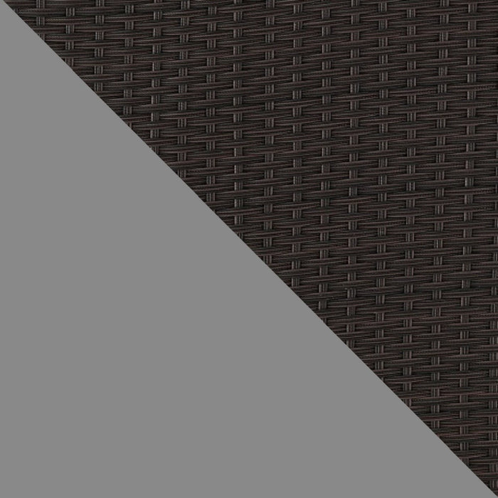 Manhattan Comfort Menton Steel Rattan 2-Piece Chair Lounge & 2-Seater with Coffee Table Patio Set - Grey