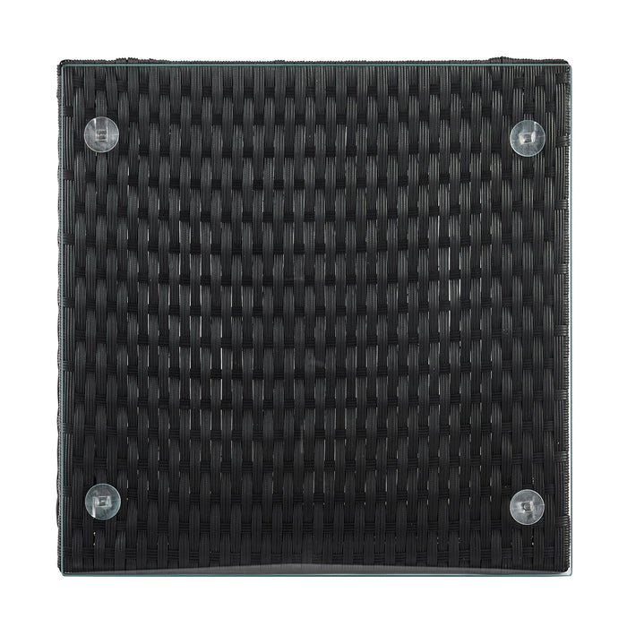 Manhattan Comfort Imperia Steel Rattan 3-Piece Patio Conversation Set - Cream