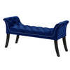 Imperial Tufted Bench with Armrest Navy Blue Benches