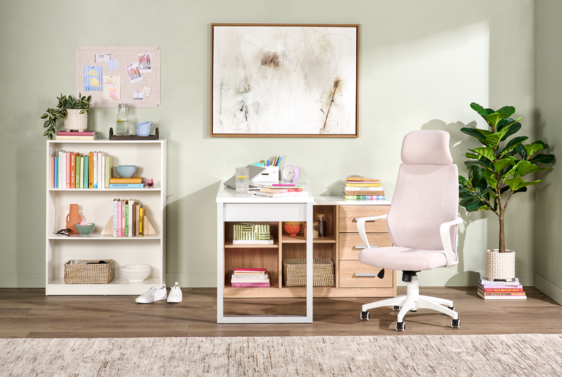 Bennet 24.4\" Adjustable Mesh Office Chair – White 