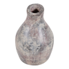 8.25” Terracotta Curvy Bud Vase with Handle – Weathered  | Vase à fleurs courbé de 8,25 po en terre cuite avec poignée - vieilli