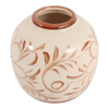 6” Ceramic Hand Painted Flower Vase – Light Brown  | Vase à fleurs de 6 po en céramique peinte à la main - brun clair