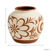 6” Ceramic Hand Painted Flower Vase – Light Brown  | Vase à fleurs de 6 po en céramique peinte à la main - brun clair