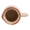 9.75” Ceramic Hand Painted Flower Pitcher – Light Brown | Pichet à fleurs de 9,75 po en céramique peinte à la main - brun clair
