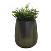 8” Faceted Glass Hurricane Vase – Emerald | Vase photophore de 8 po en verre à facettes - émeraude