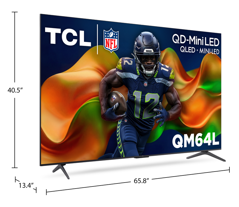 TCL 75\" QM64L QD Mini-LED 4K Smart Fire TV (75QM64L) - 2026 Model
