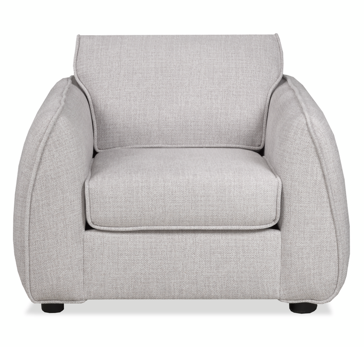 Made in Canada Annex 40” Fabric Chair with Accent Pillows - Grey