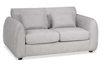 Made in Canada Annex 65” Fabric Loveseat with Accent Pillows - Grey 