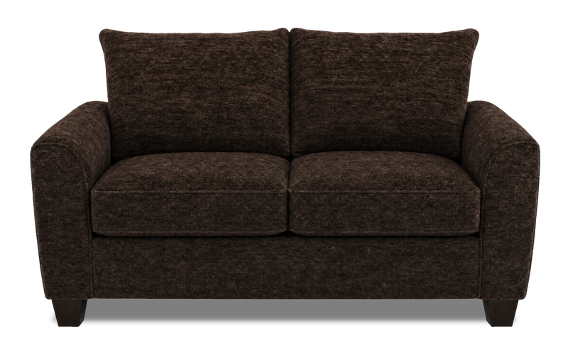 Made in Canada Customizable Sofa Lab Arc 86\" Fabric Condo Sofa  – Plush Chocolate