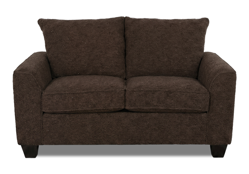 Made in Canada Customizable Sofa Lab Arc  63\" Fabric Loveseat – Teddy Walnut